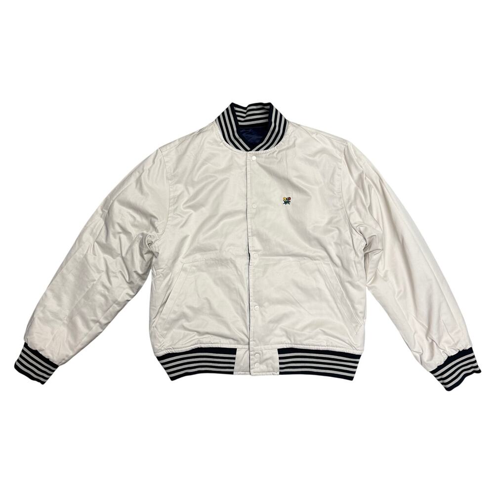 Aime Leon Dore Reversible Varsity Jacket Navy/Cream Size M View 2